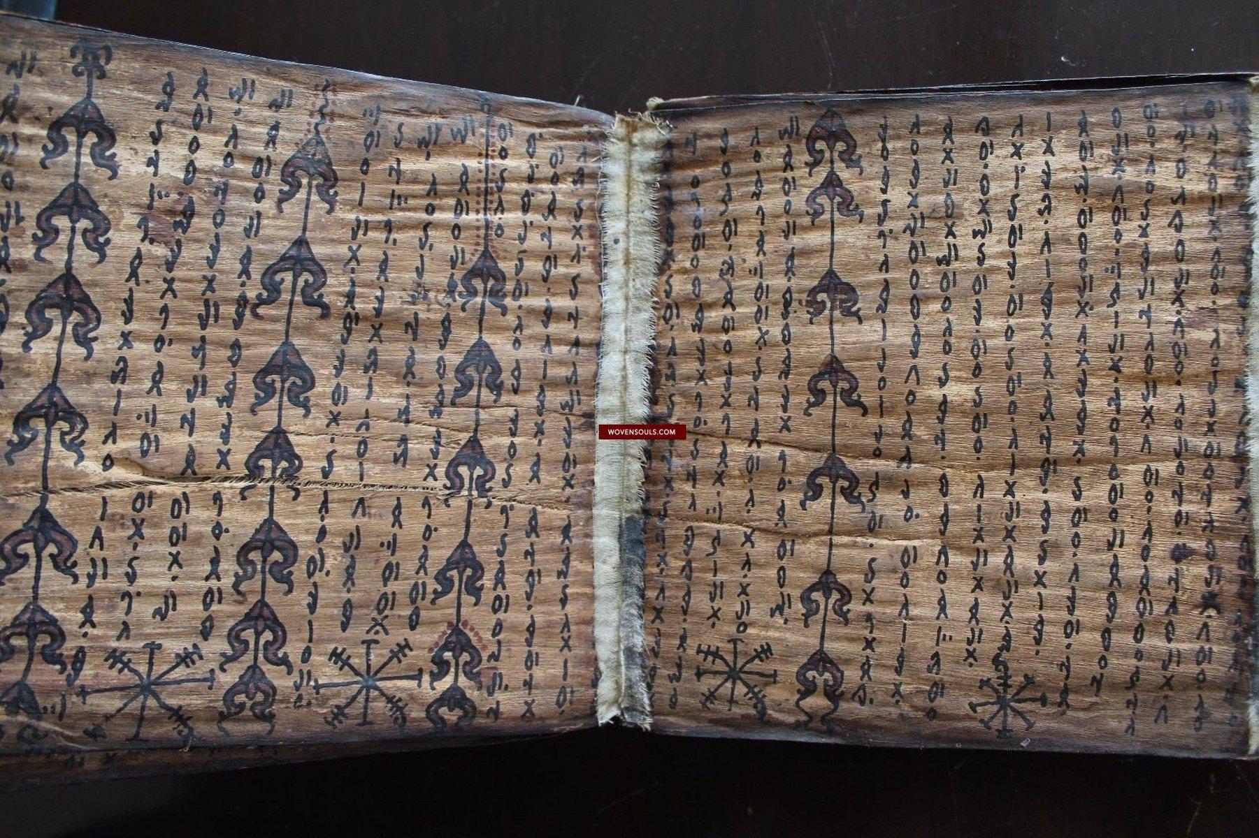 907 Antique Large Batak Shaman Guru Pustaha Manuscript 2-WOVENSOULS-Antique-Vintage-Textiles-Art-Decor