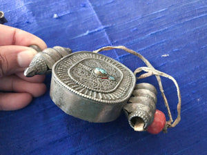 908A Antique Tibetan Ghau - Provenance Heinrich Harrer-WOVENSOULS-Antique-Vintage-Textiles-Art-Decor