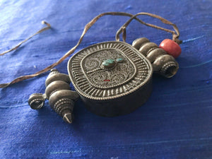 908A Antique Tibetan Ghau - Provenance Heinrich Harrer-WOVENSOULS-Antique-Vintage-Textiles-Art-Decor