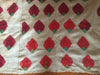 914 Old Thirma Phulkari Embroidered Cultural Textile With Roses-WOVENSOULS-Antique-Vintage-Textiles-Art-Decor