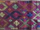 918 Antique Kohistan Embroidered Scarf Textile with Superb beaded Tassels-WOVENSOULS-Antique-Vintage-Textiles-Art-Decor