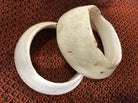 922 Old Ethnic Jewelry - Pair of Conch Shell Bangles from Ladakh - SOLD-WOVENSOULS-Antique-Vintage-Textiles-Art-Decor