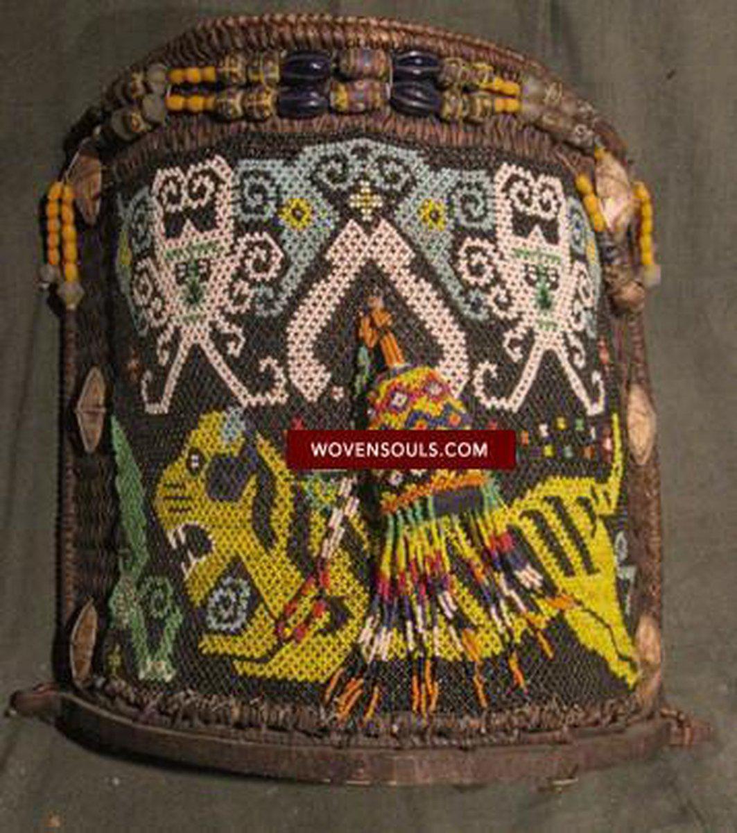 925 Old Borneo Baby Carrier Kalimantan-WOVENSOULS-Antique-Vintage-Textiles-Art-Decor