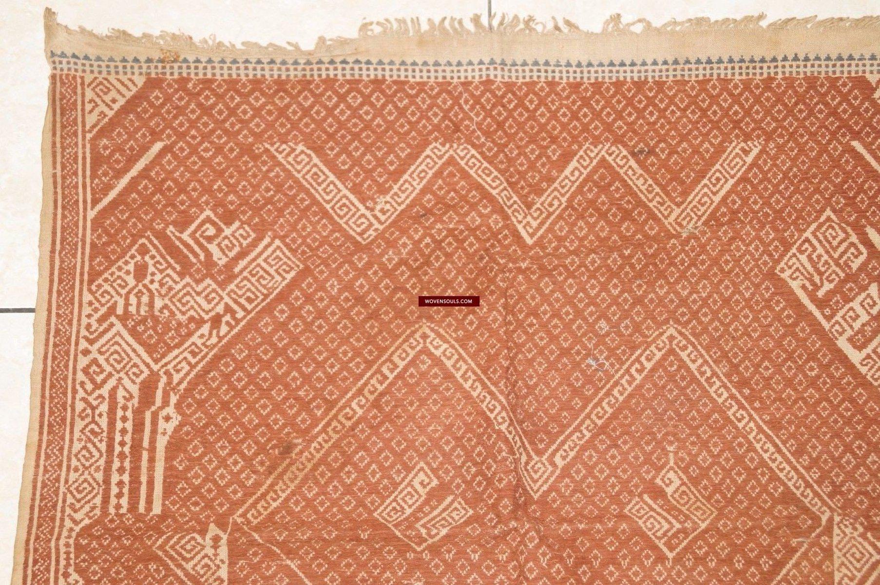 927 Rare Antique Tampan Ship cloth Sumatra Textile Art-WOVENSOULS-Antique-Vintage-Textiles-Art-Decor