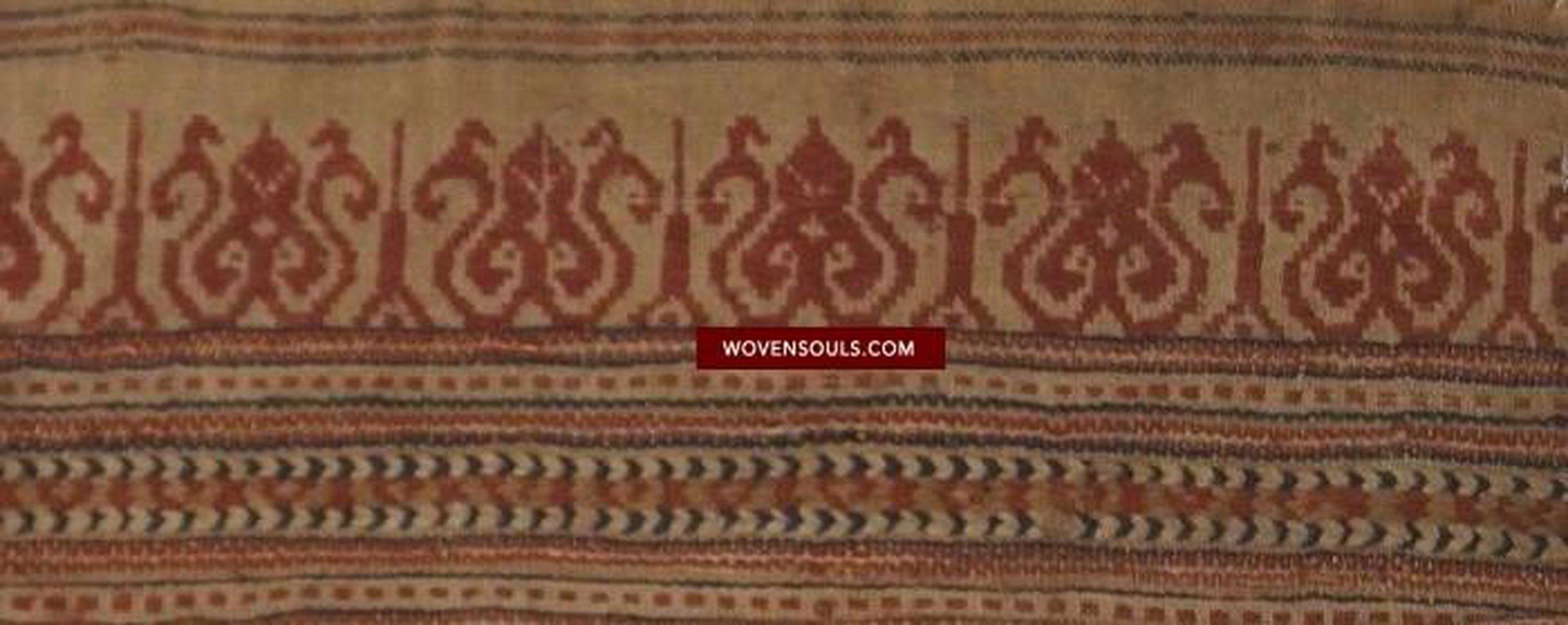 929 Superb Antique Semangka Tampan Shipcloth Sumatra Textile - 1700s-WOVENSOULS-Antique-Vintage-Textiles-Art-Decor