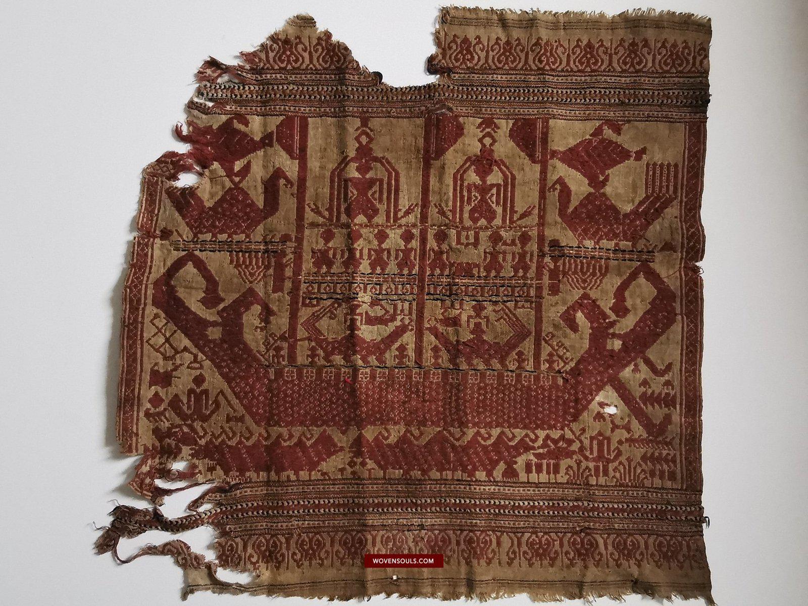 929 Superb Antique Semangka Tampan Shipcloth Sumatra Textile - 1700s-WOVENSOULS-Antique-Vintage-Textiles-Art-Decor