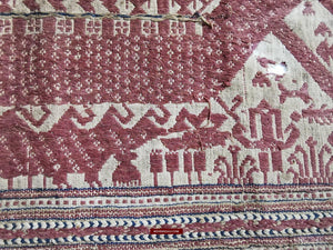 929 Superb Antique Semangka Tampan Shipcloth Sumatra Textile - 1700s-WOVENSOULS-Antique-Vintage-Textiles-Art-Decor