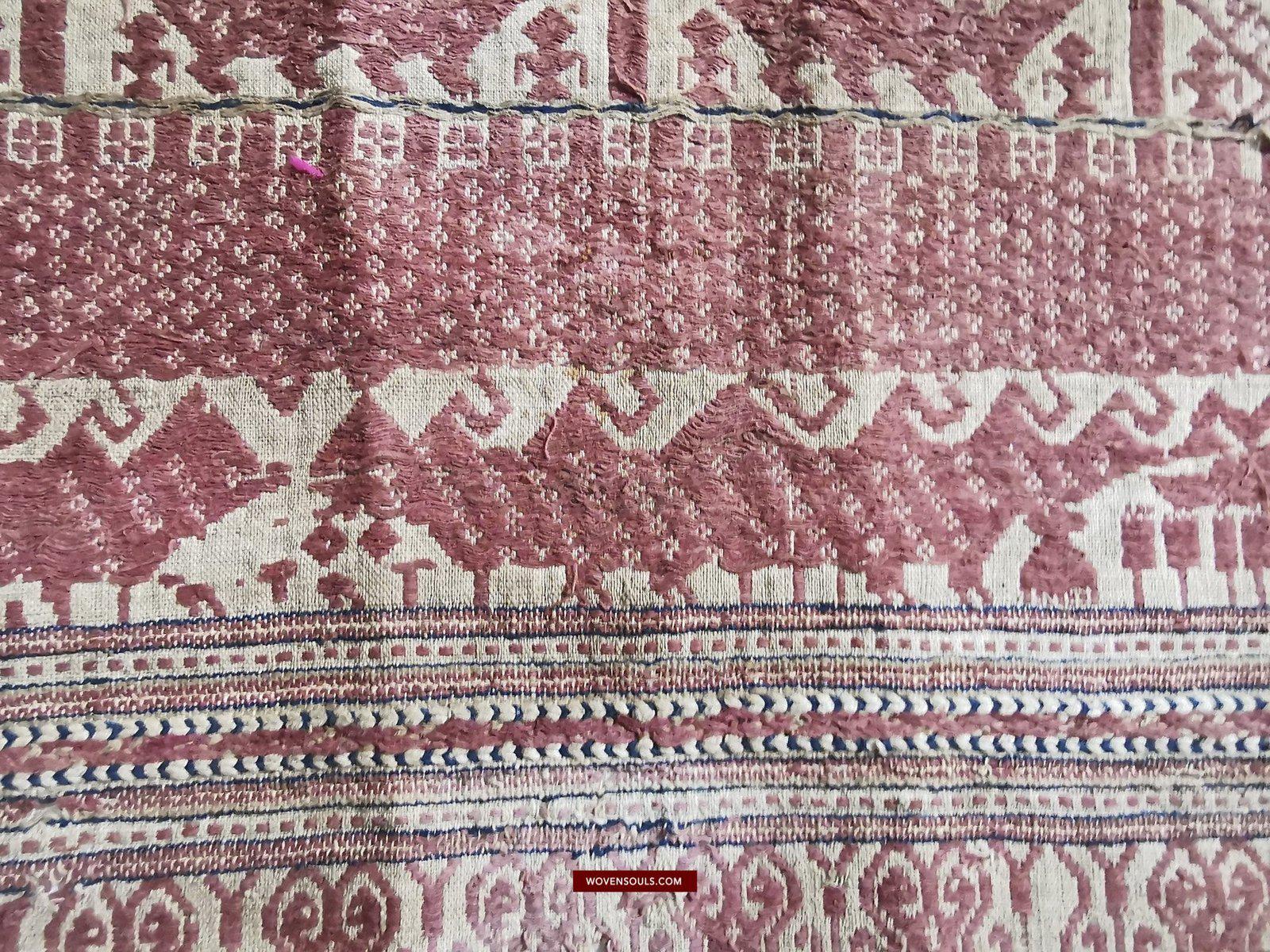 929 Superb Antique Semangka Tampan Shipcloth Sumatra Textile - 1700s-WOVENSOULS-Antique-Vintage-Textiles-Art-Decor