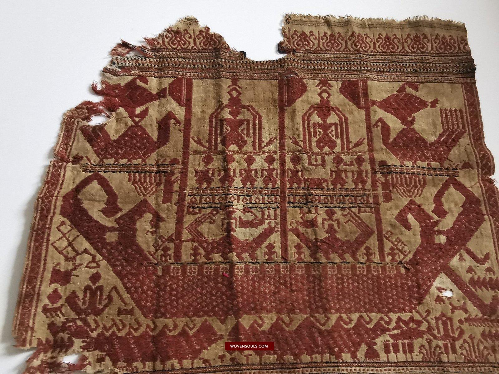 929 Superb Antique Semangka Tampan Shipcloth Sumatra Textile - 1700s-WOVENSOULS-Antique-Vintage-Textiles-Art-Decor