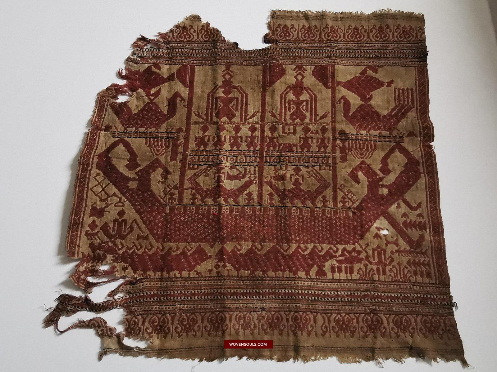 929 Superb Antique Semangka Tampan Shipcloth Sumatra Textile - 1700s-WOVENSOULS-Antique-Vintage-Textiles-Art-Decor