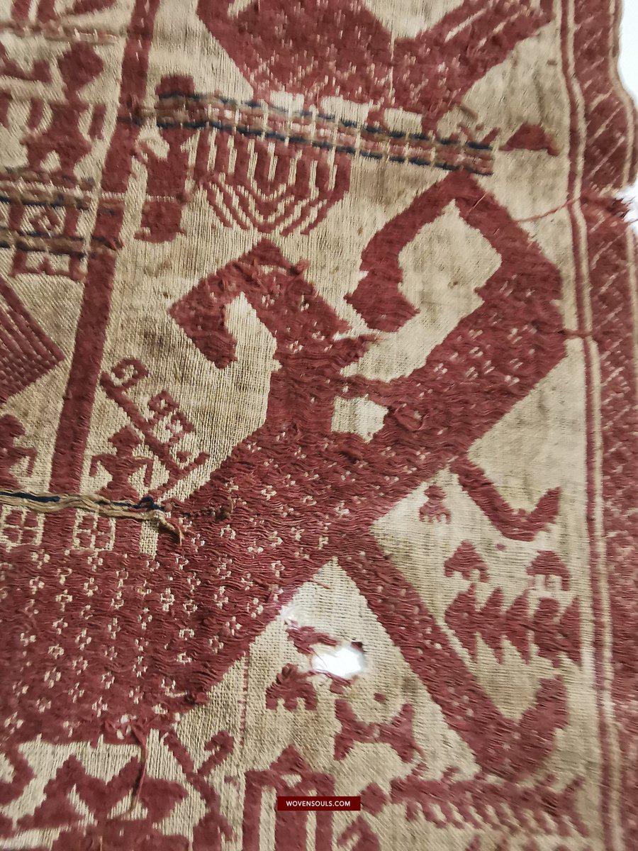 929 Superb Antique Semangka Tampan Shipcloth Sumatra Textile - 1700s-WOVENSOULS-Antique-Vintage-Textiles-Art-Decor