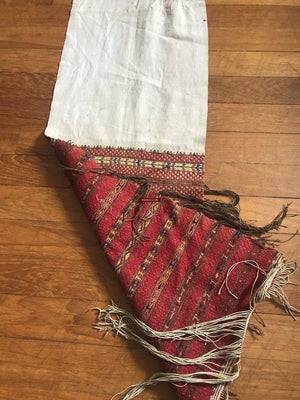 948 Old Hilltribe Tribal Textile Head / Shoulder Cloth-WOVENSOULS-Antique-Vintage-Textiles-Art-Decor