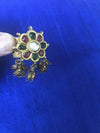 953 Gold Ring with Dangles-WOVENSOULS-Antique-Vintage-Textiles-Art-Decor