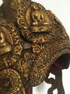 985 SOLD Antique Buddhist Tantric Priest Ceremonial Diadem Crown-WOVENSOULS-Antique-Vintage-Textiles-Art-Decor