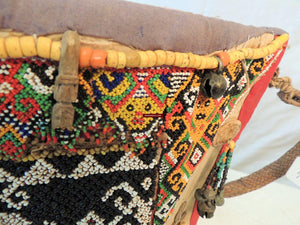 986 Old Beaded Dayak Baby Carrier from Borneo-WOVENSOULS-Antique-Vintage-Textiles-Art-Decor