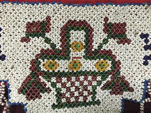 994 Beaded Wall Decor Textile - Vintage Rabari Embroidery from Gujarat-WOVENSOULS-Antique-Vintage-Textiles-Art-Decor