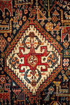 999 Antique Qashqai Tribal Rug with Shekarlu Influence - NFS-WOVENSOULS-Antique-Vintage-Textiles-Art-Decor