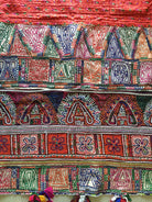 965 Pair of Quilted Textile Panels - Vintage Rabari Embroidery from Gujarat-WOVENSOULS Antique Textiles &amp; Art Gallery