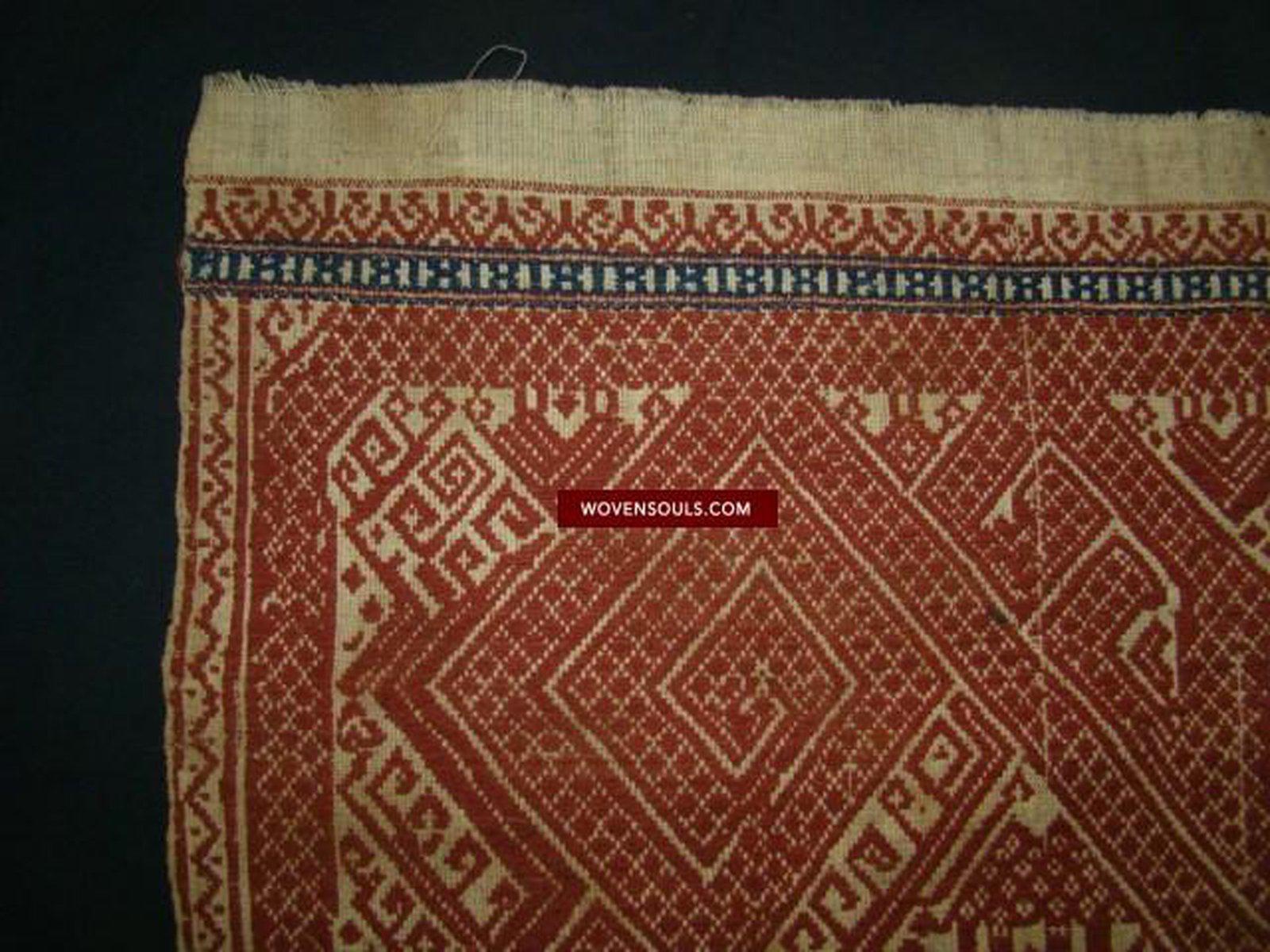 791 Superb Antique Sumatran Tampan Shipcloth textile art-WOVENSOULS-Antique-Vintage-Textiles-Art-Decor