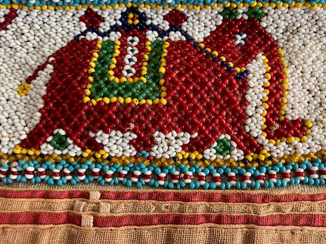 CAL-201 Vintage Beaded Toran Gujarat Door Decor-WOVENSOULS Antique Textiles &amp; Art Gallery