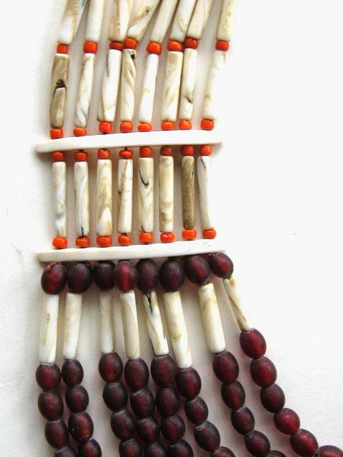 1130 Vintage Naga Tribal Bead Necklace-WOVENSOULS Antique Textiles &amp; Art Gallery