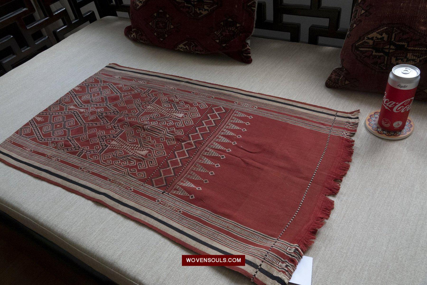 1580 Rare Old Woven Figurative Pua Sungkit with Tree of Life-WOVENSOULS-Antique-Vintage-Textiles-Art-Decor