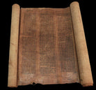 9005 Antique Yemenite Scroll on Deer Skin-WOVENSOULS-Antique-Vintage-Textiles-Art-Decor