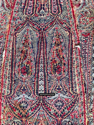 1393 Old Kashmir Sikh Period Pashmina Shawl Fragment-WOVENSOULS Antique Textiles &amp; Art Gallery