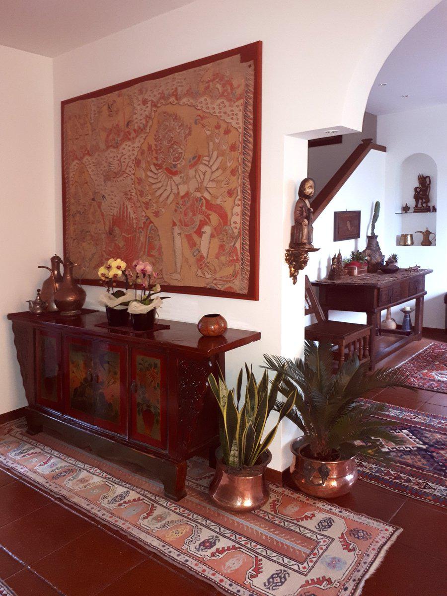 Client Submitted Photo - Decorating with Antique Balinese Painting-WOVENSOULS-Antique-Vintage-Textiles-Art-Decor