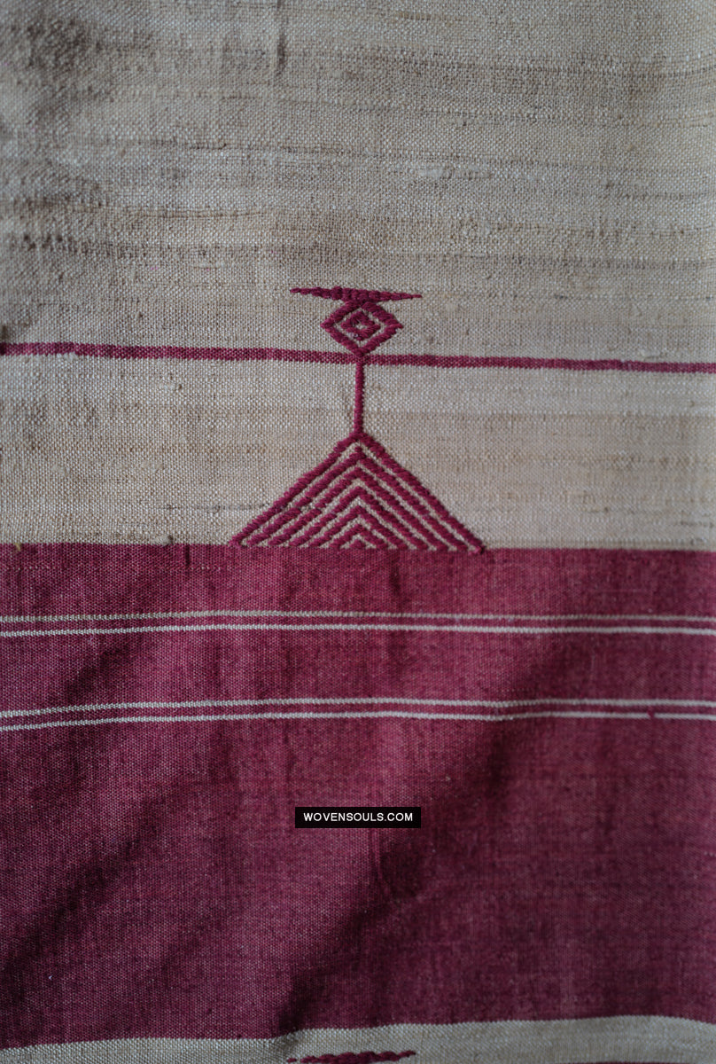 1725 - Orissa Tribal Koraput Kotpad Raw Silk Shawl-WOVENSOULS Antique Textiles &amp; Art Gallery