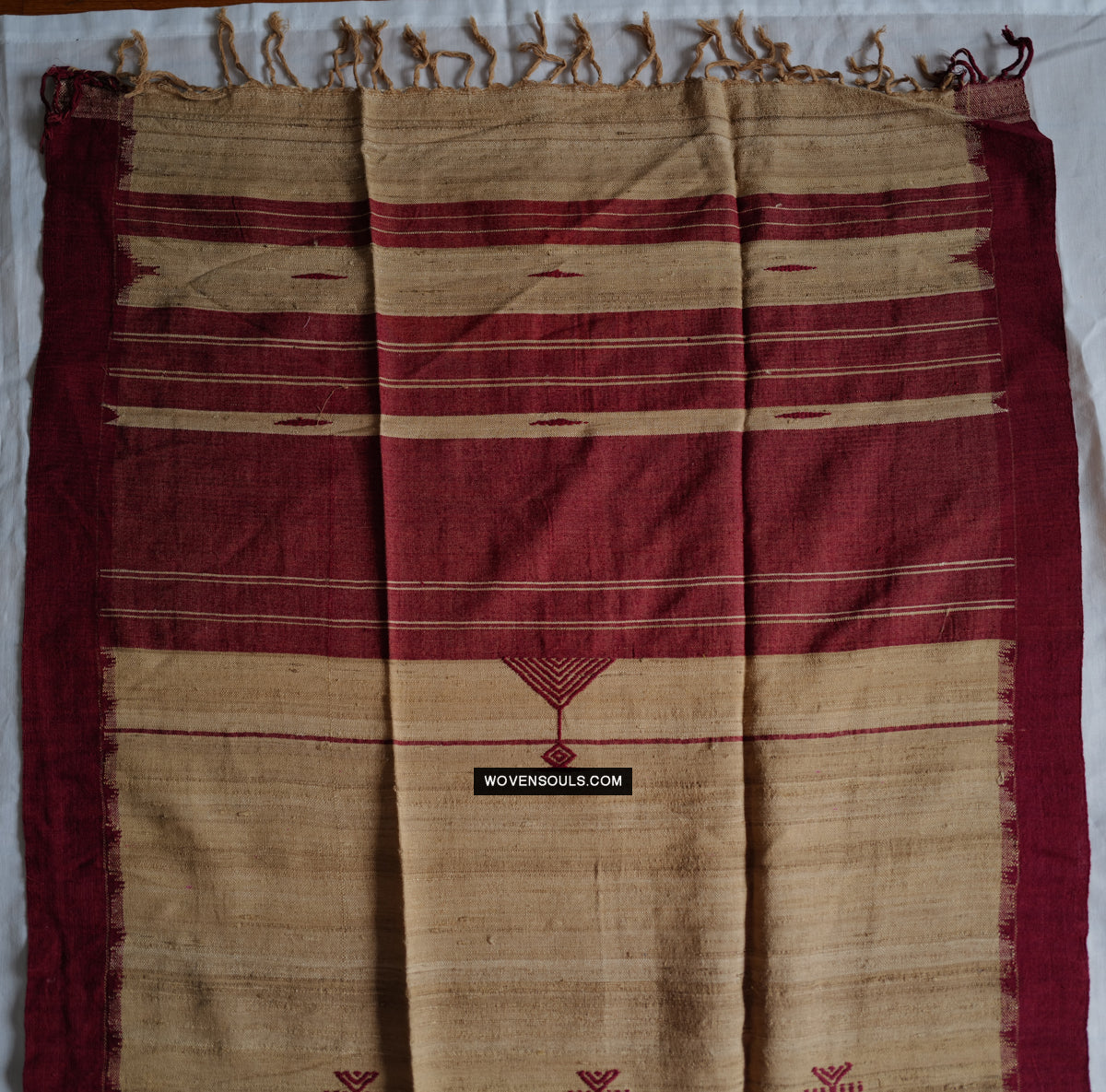 1725 - Orissa Tribal Koraput Kotpad Raw Silk Shawl-WOVENSOULS Antique Textiles &amp; Art Gallery