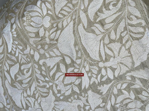 1727 SOLD Rare Revival Dhaka Kashida Kantha Silk Embroidery Shawl-WOVENSOULS Antique Textiles &amp; Art Gallery
