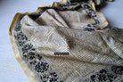 1729 Old Kantha Silk Embroidery Scarf-WOVENSOULS Antique Textiles &amp; Art Gallery