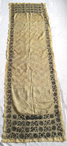 1729 Old Kantha Silk Embroidery Scarf-WOVENSOULS Antique Textiles &amp; Art Gallery