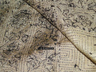 1729 Old Kantha Silk Embroidery Scarf-WOVENSOULS Antique Textiles &amp; Art Gallery