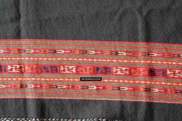 1731 Old Himachal Kinnaur Wool Shawl-WOVENSOULS Antique Textiles & Art Gallery