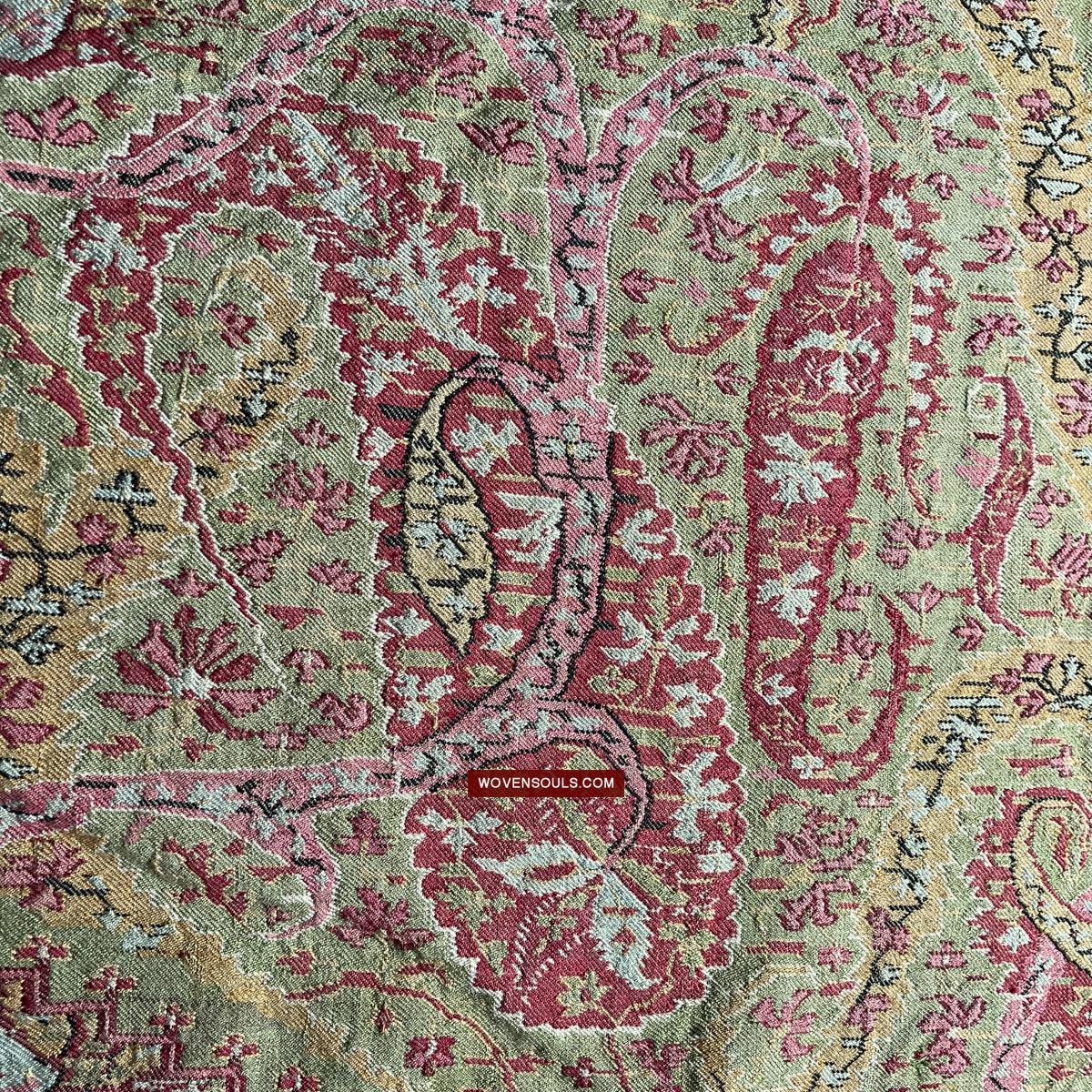 1472 Antique Kashmir Pashmina Moon Shawl-WOVENSOULS Antique Textiles &amp; Art Gallery