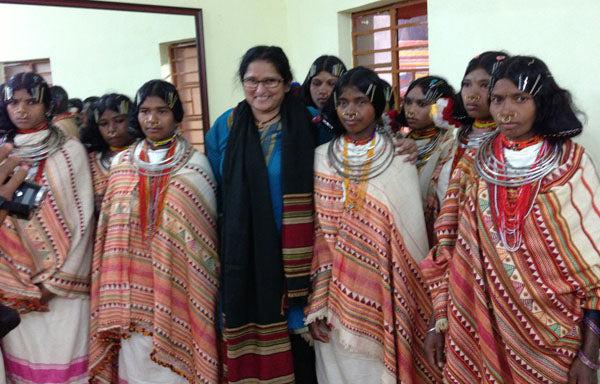 1692 Rare Exceptional Vintage Orissa Odisha Gond Tribal Shawl w Yellow-WOVENSOULS Antique Textiles &amp; Art Gallery