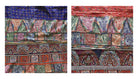 965 Pair of Quilted Textile Panels - Vintage Rabari Embroidery from Gujarat-WOVENSOULS Antique Textiles &amp; Art Gallery