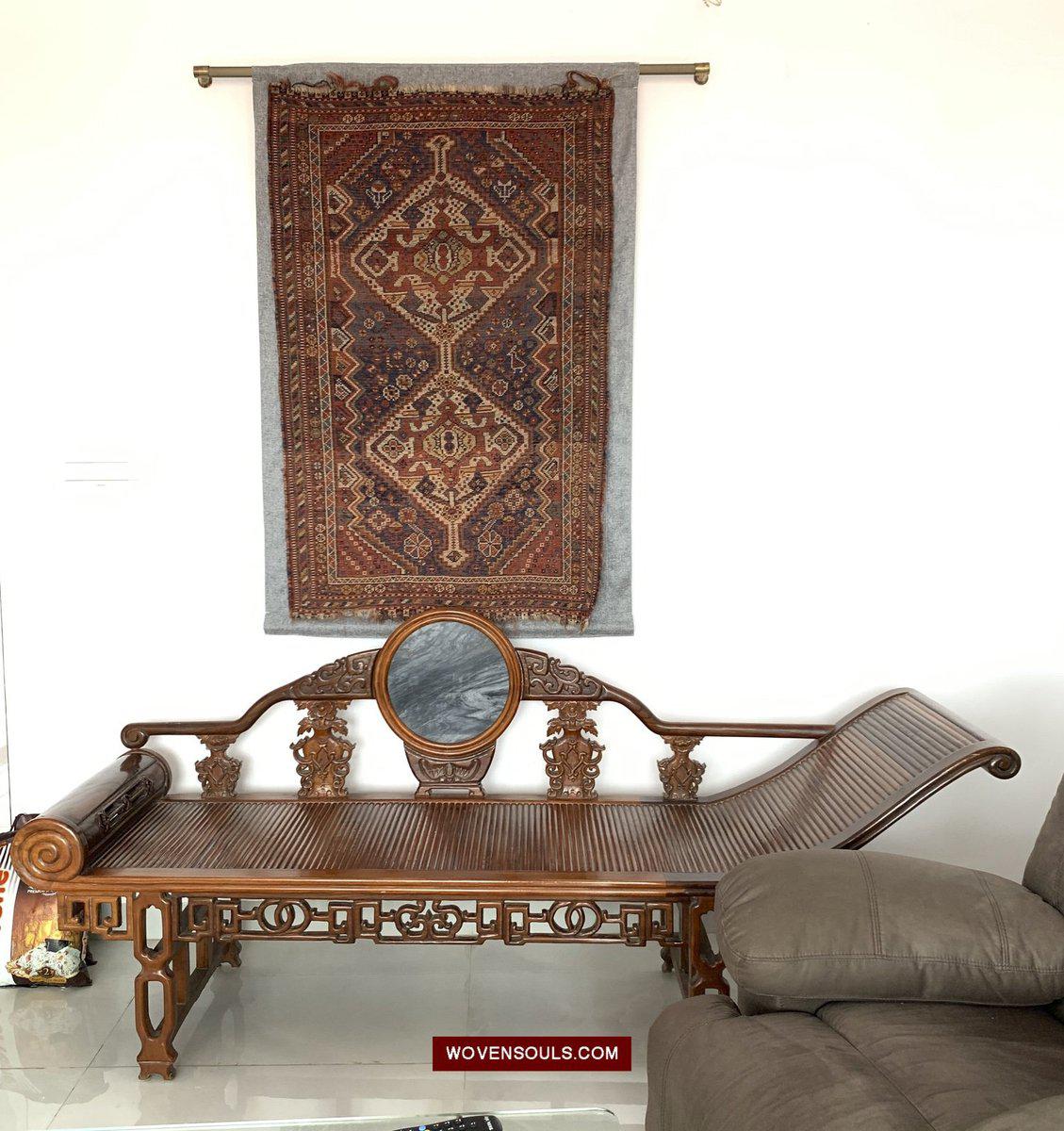 Decor Idea Antique Rug As Wall Art WOVENSOULS Antique Textiles