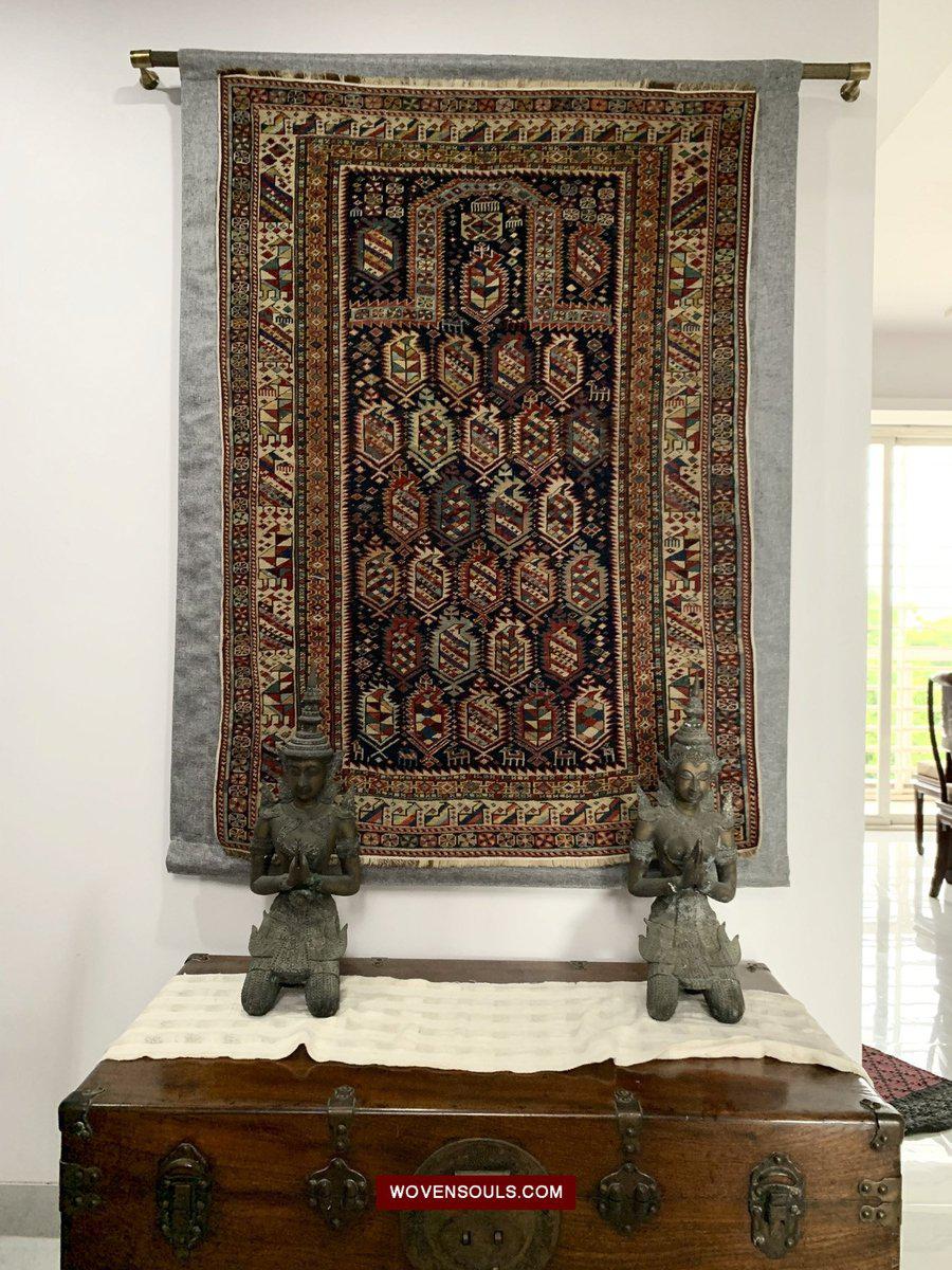 Decorating Idea - Antique Rug As Wall Art-WOVENSOULS-Antique-Vintage-Textiles-Art-Decor