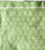 E125 HANDWOVEN IKAT SILK SCARF CRAVAT STOLE - ELEGANT CLASSY GREEN-WOVENSOULS-Antique-Vintage-Textiles-Art-Decor