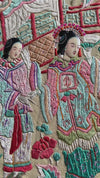 1157アンティーク両面刺繍マニラマントン - 顔のある広東刺繍
