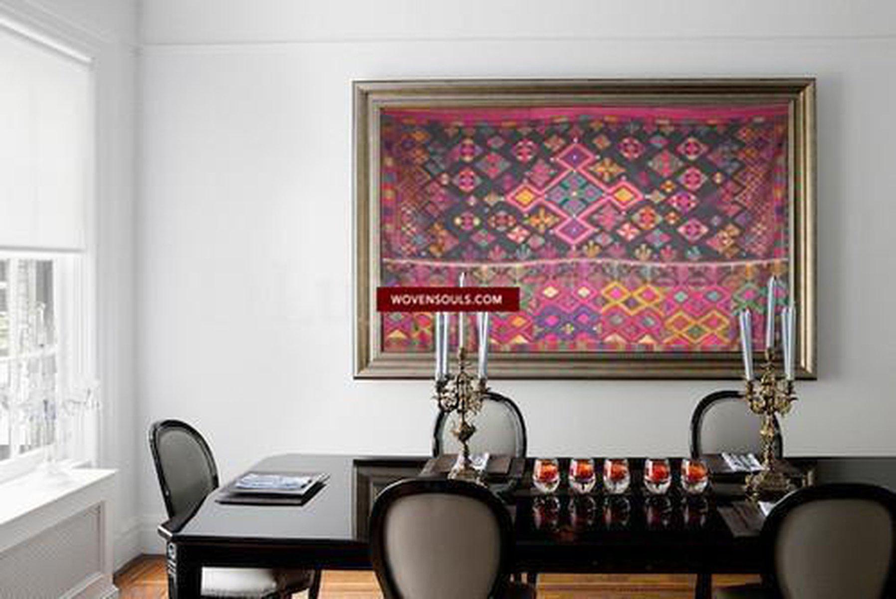 Illustrative Example #12: Antique Textile as Wall Decor-WOVENSOULS-Antique-Vintage-Textiles-Art-Decor