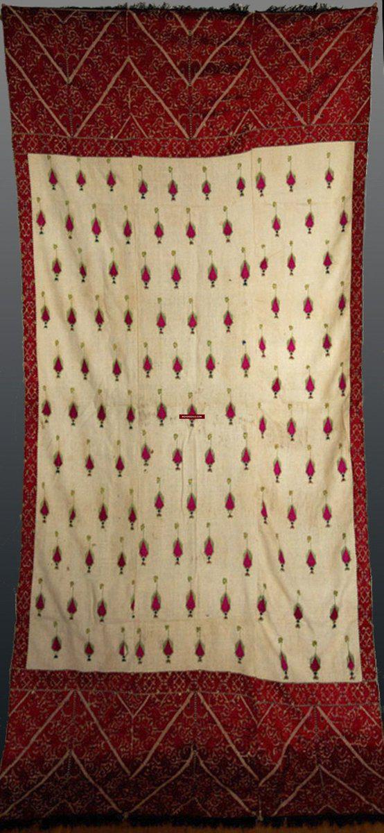 LOT 55 - 580 Antique Nuristan / Swat Valley Wedding Phulkari Shawl SOLD-WOVENSOULS-Antique-Vintage-Textiles-Art-Decor