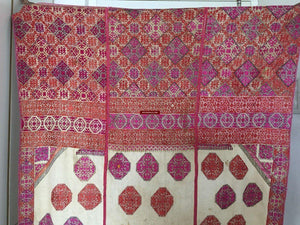 Lot 61 - 1067 Superb Antique Bridal Shawl - Embridery Swat Valley - SOLD-WOVENSOULS-Antique-Vintage-Textiles-Art-Decor