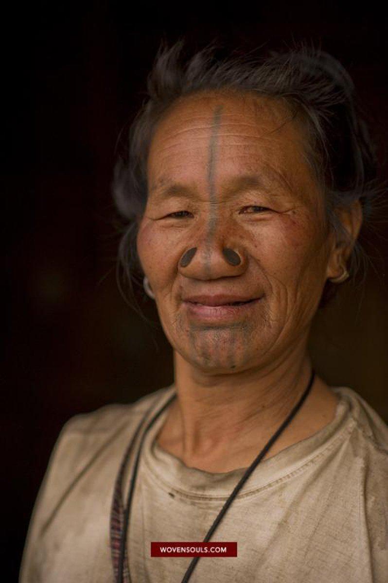 Portraits - Apatani Tribe Arunachal Pradesh-WOVENSOULS-Antique-Vintage-Textiles-Art-Decor