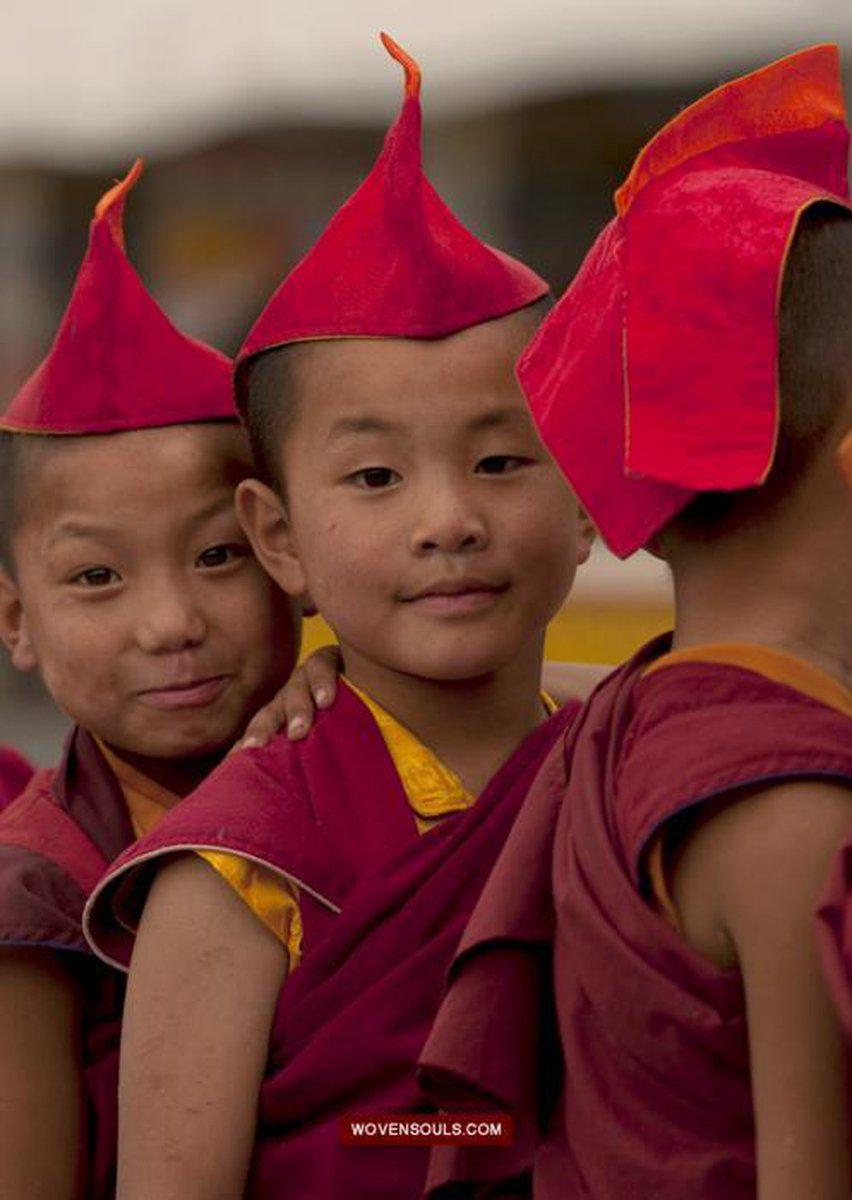 Portraits Buddhist Monks-WOVENSOULS-Antique-Vintage-Textiles-Art-Decor