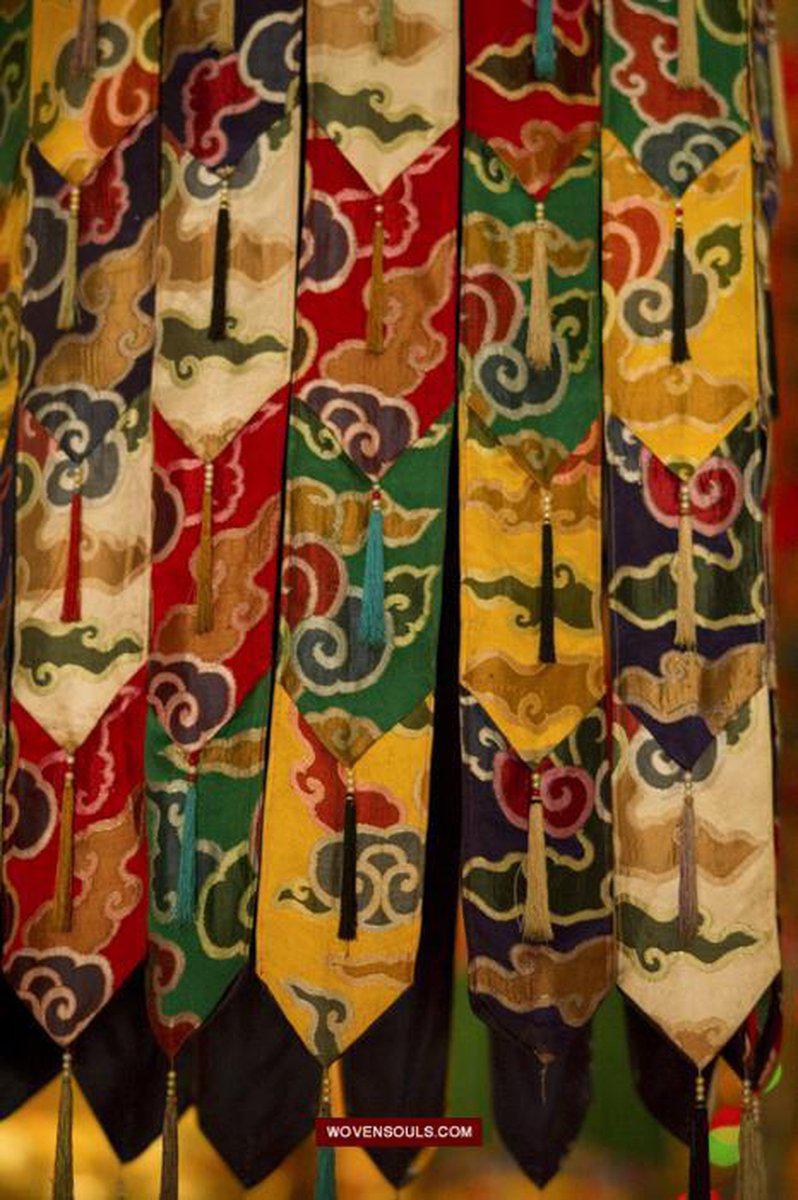 Portraits Buddhist Monks-WOVENSOULS-Antique-Vintage-Textiles-Art-Decor