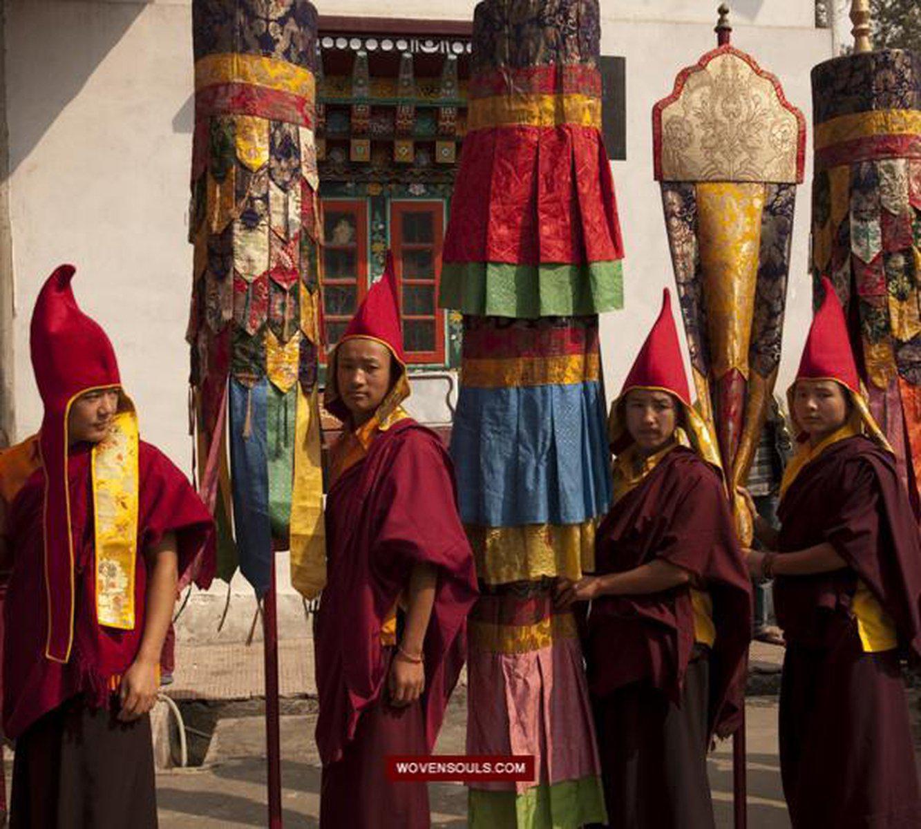 Portraits Buddhist Monks-WOVENSOULS-Antique-Vintage-Textiles-Art-Decor